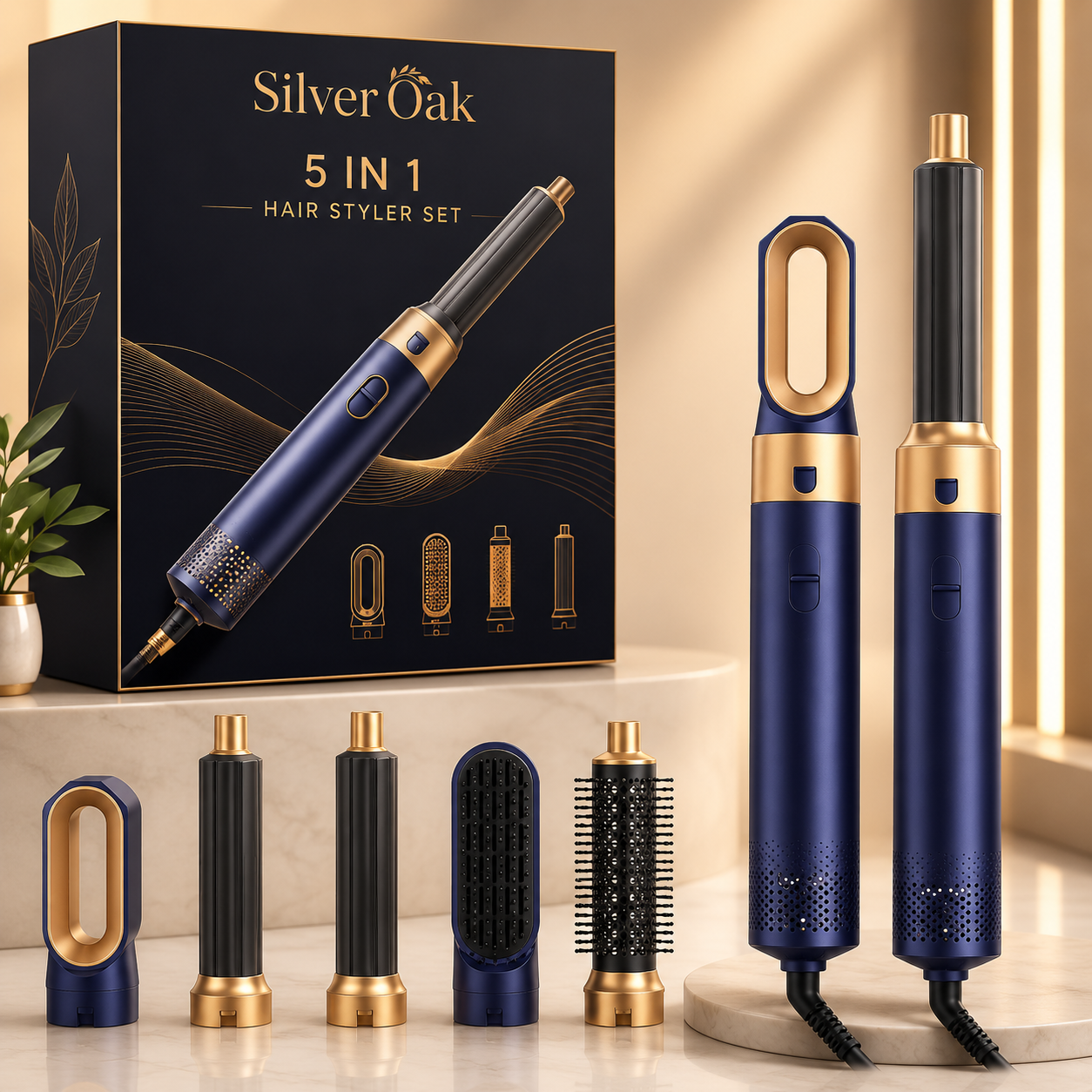SilverOak 5-in-1 styler set in box