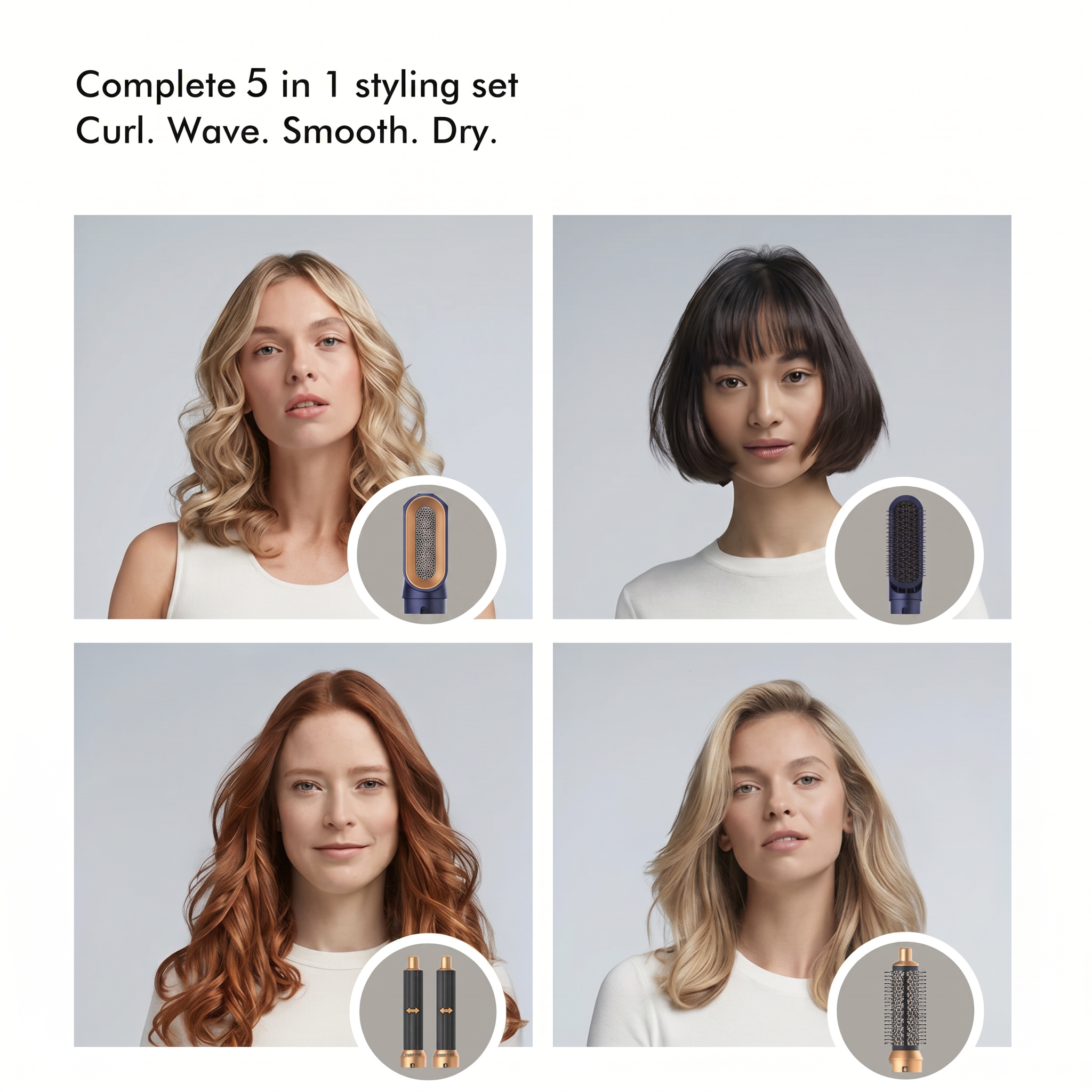 Complete 5-in-1 styling set